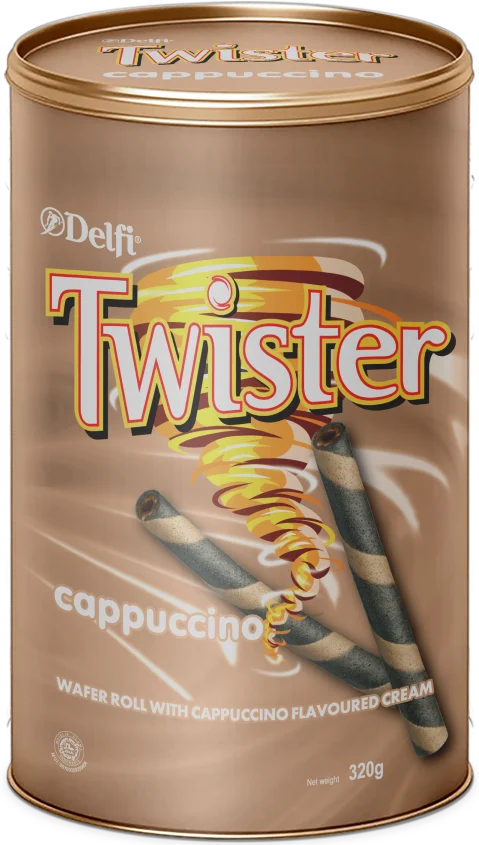 Delfi Twister WaferRoll 320g Cappuccino