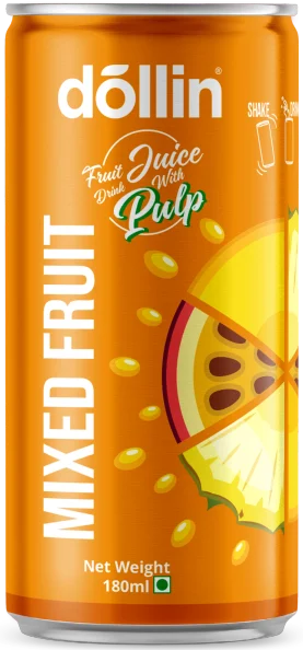 Dollin Juice with Pulp 180ml Mix Fruit
