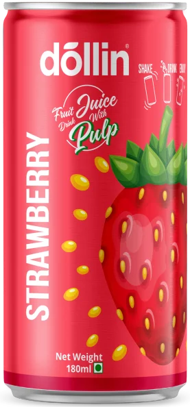 Dollin Juice with Pulp 180ml Strawberry