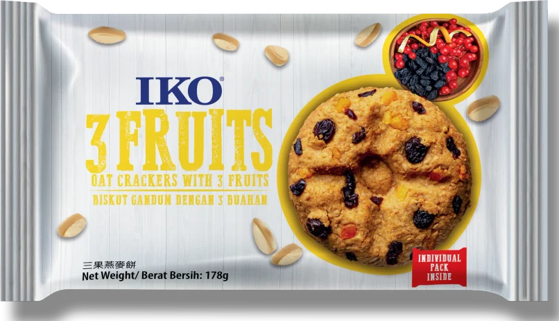 IKO Oat Cracker 178g 3Fruit